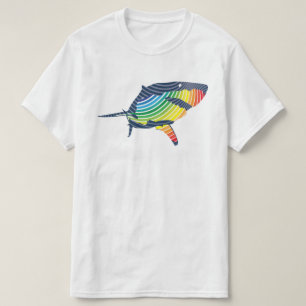 Camiseta Grande Swoosh do tubarão branco