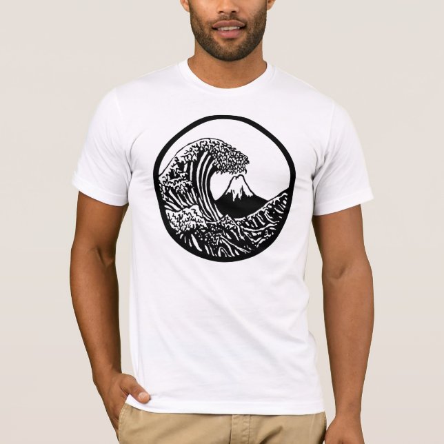 Camiseta Grande T de Hokusai da onda (Frente)