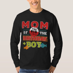 Camiseta Grande Tema de Pesca Mãe do Garoto de Aniversário