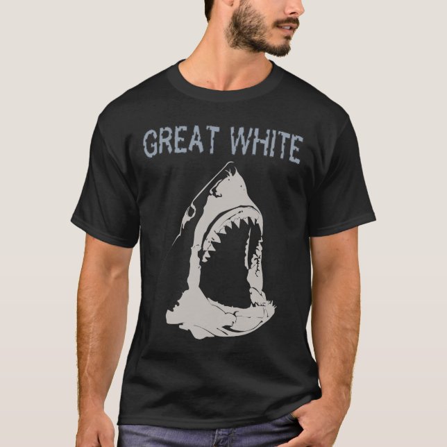 Camiseta Grande tubarão branco (Frente)