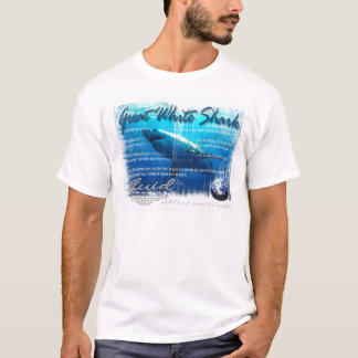 Camiseta Grande tubarão branco por Arteology
