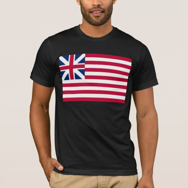 Camiseta Grande União, 1rua EUA Bandeira das Colônias (Frente)