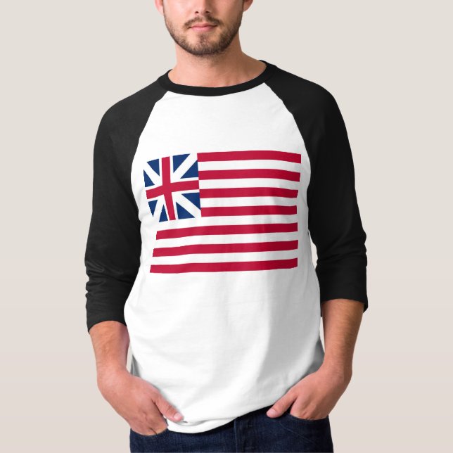 Camiseta Grande União, 1rua EUA Bandeira das Colônias (Frente)
