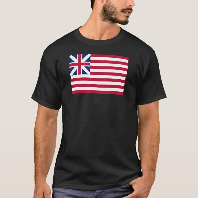Camiseta Grande União dos EUA primeiro pavilhão América sím (Frente)