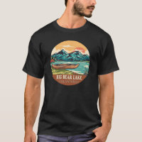 Grande Urso Lago California Barco Emblema de Pesca