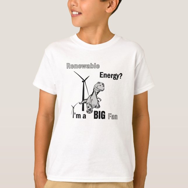 Camiseta Grande Ventilador de Energia Renovável (Frente)