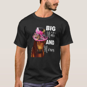 Camiseta Grandes Chapéus E Cavalos Derby Dia Corrida Chapéu