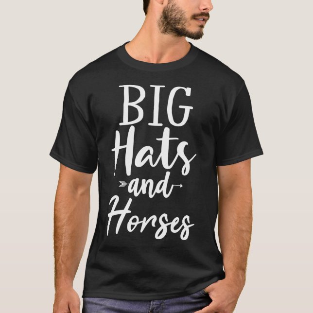 Camiseta Grandes Chapéus E Cavalos Essenciais (Frente)