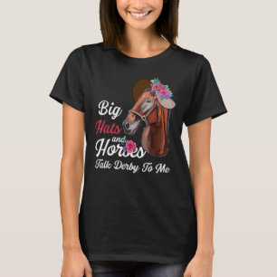 Camiseta Grandes Chapéus E Cavalos Falam Derby Para Mim Fel