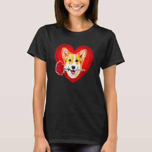 Camiseta Grandes Corgis Galeses Vermelhos Boca Rosa Corgi M