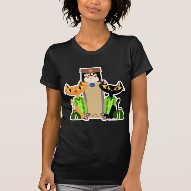 Camiseta Grandes Gatos de Beco de Cartoons (Frente)