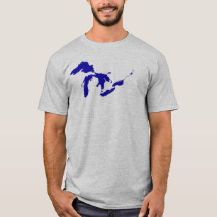 Camiseta Grandes lagos azuis