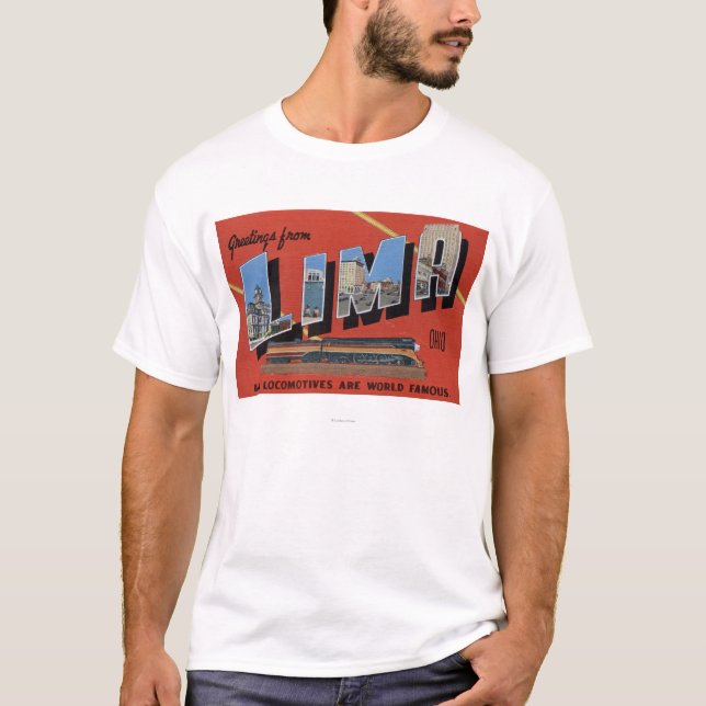 Camiseta Grandes letras - as locomotivas de Lima são mundo (Frente)