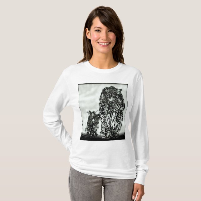 Camiseta Grandes Modelos de Gatos: Leopardo-da-Neve Magnifi (Frente Completa)