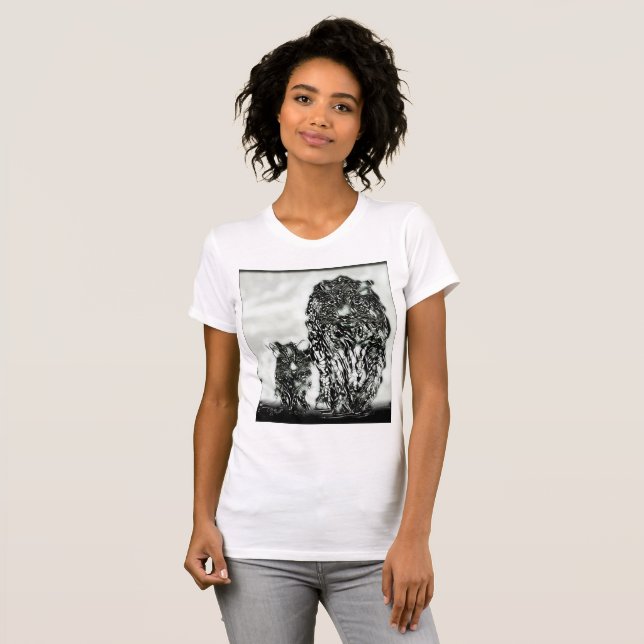 Camiseta Grandes Modelos de Gatos: Leopardo-da-Neve Magnifi (Frente Completa)