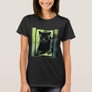 Camiseta Grandes Modelos de Gatos: Pantera Negra Verde