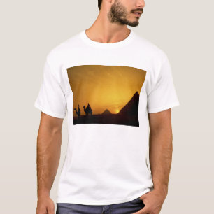 Camiseta Grandes Pirâmides de Gizé, Egito ao pôr do sol