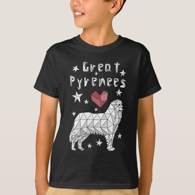 Camiseta Grandes Pyrenees geométricos (Frente)