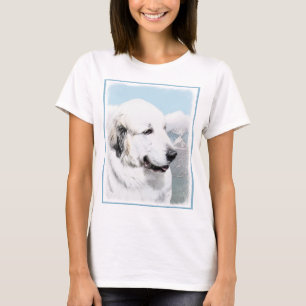 Camiseta Grandes Pyrenees que pintam - arte original do cã