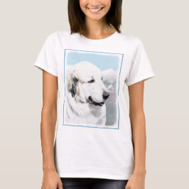 Camiseta Grandes Pyrenees que pintam - arte original do cão