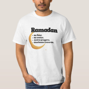 Camiseta Grandes Recompensas do Substantivo Ramadan Sem Com