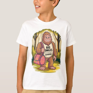 Camiseta Grandes Sorrisos Primeiro Dia de Aula do Garoto Pé