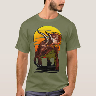 Camiseta Grandes Tricerátops Dinossauros Herbívoros para