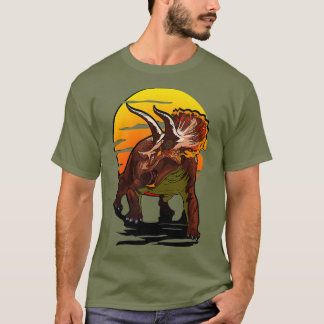 Camiseta Grandes Tricerátops Dinossauros Herbívoros para Ve