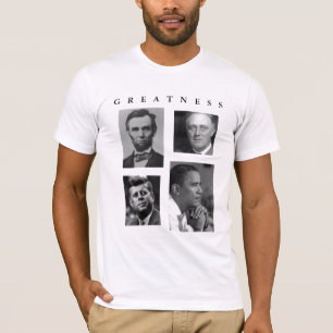 Camiseta GRANDEZA Lincoln FDR JFK Obama de Obama