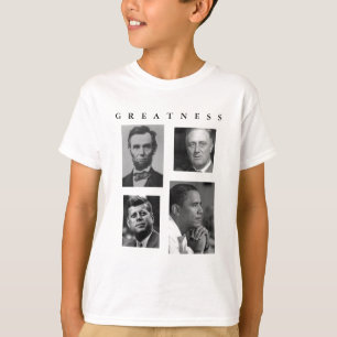 Camiseta GRANDEZA Lincoln FDR JFK Obama de Obama - MIÚDOS
