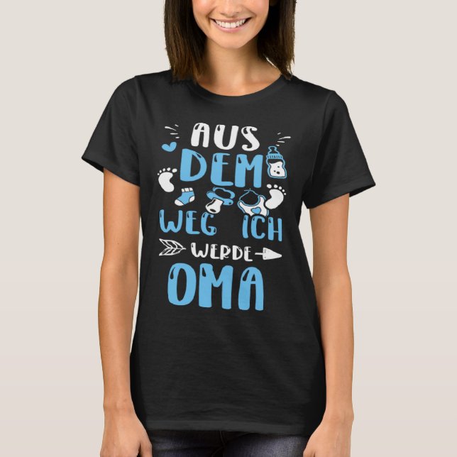 Camiseta Grandma Aus Dem Weg Ich Werde Oma  Baby Boy Saying (Frente)