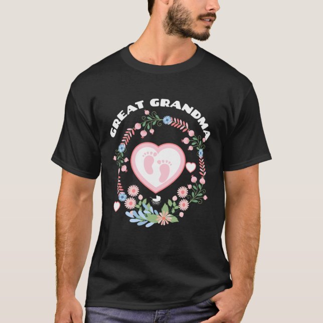 Camiseta Grandma Baby Grandchild Great Grandma (Frente)