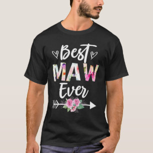 Camiseta Grandma Best Maw Ever Mothers Day Flower Women