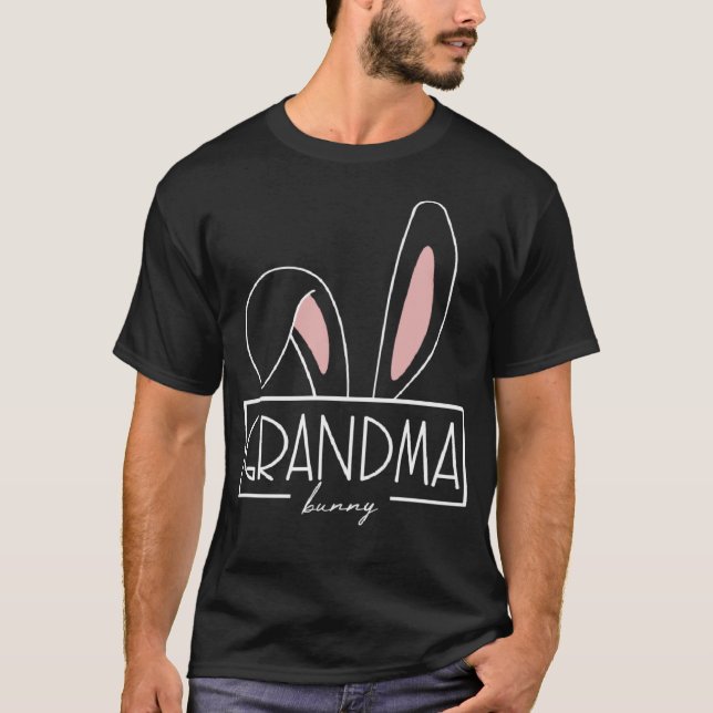 Camiseta Grandma Bunny Costume Egg Hunt Family Rabbit Ears  (Frente)