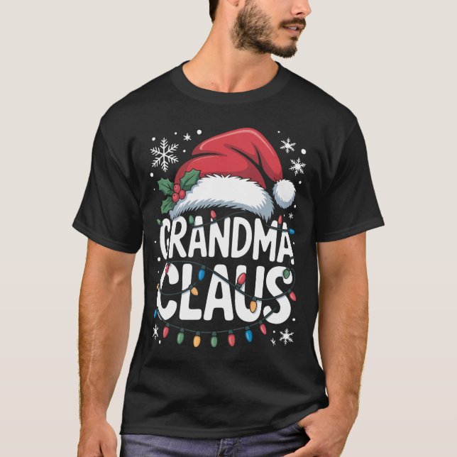 Camiseta Grandma Claus t shirt christmas (Frente)