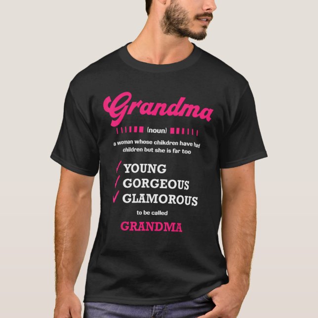 Camiseta Grandma Cute Mother s Day Mother Grandma Matching (Frente)