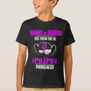 CAMISETA GRANDMA E GRANDÃO MELHOR AMIGO DA EPILEPSIA DA VID