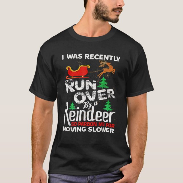 Camiseta Grandma Got Run Over By A Reindeer Christmas So Pa (Frente)