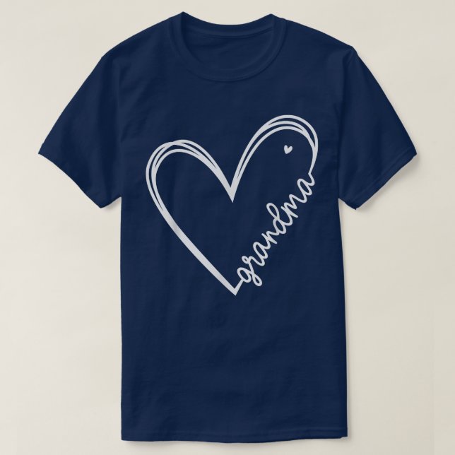 Camiseta Grandma Heart Women For Christmas Mother's Day Bir (Frente do Design)