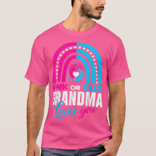 Camiseta Grandma Loves Pink Or Blue Gender Reveal Ideas