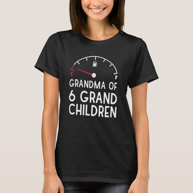 Camiseta Grandma Of 6 Kids Exhausted Children Kid Child Sar (Frente)