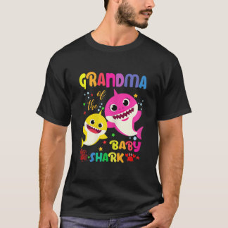 Camiseta Grandma Of The Baby Shark Birthday Grandma Shark