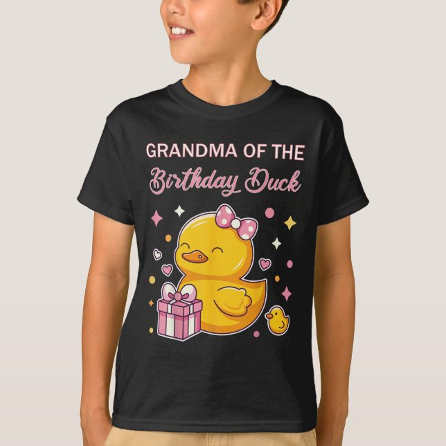 Camiseta Grandma Of The Birthday Duck Christmas Anime Party (Frente)