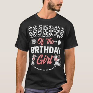Camiseta Grandma Of The Birthday Girl Cow Birthday Farm Ani