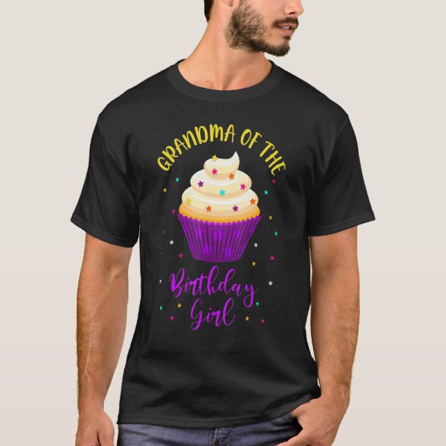 Camiseta Grandma of The Birthday Girl Cupcake Sweet B-Day F (Frente)