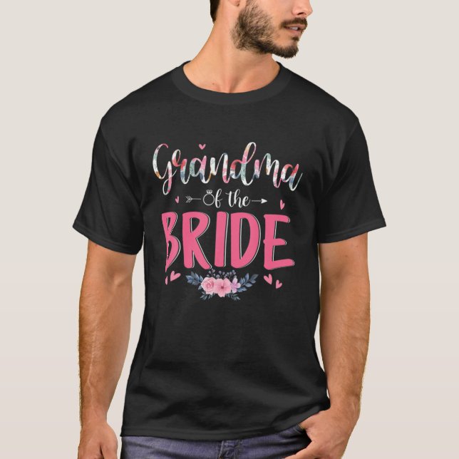 Camiseta Grandma Of The Bride Mother's Day Happy Wedding Fa (Frente)