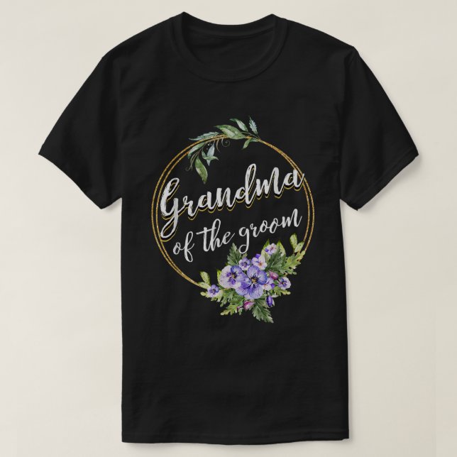 Camiseta Grandma Of The Groom Wedding Bachelor Party Grandm (Frente do Design)