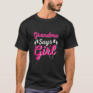 Camiseta Grandma Says Girl Team Gender Reveal Announcement