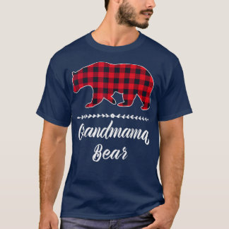 Camiseta Grandmama Bear Red Buffalo Check Plaid Fun Grandma
