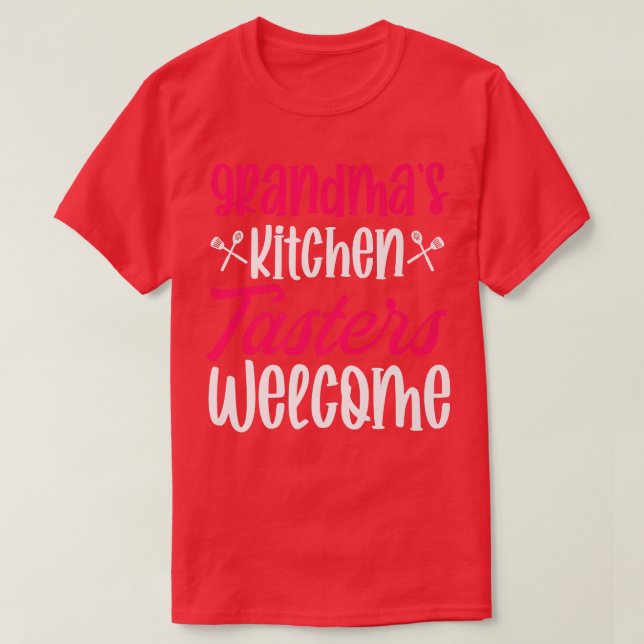 Camiseta grandmas kitchen tasters welcome cooking epert che (Frente do Design)